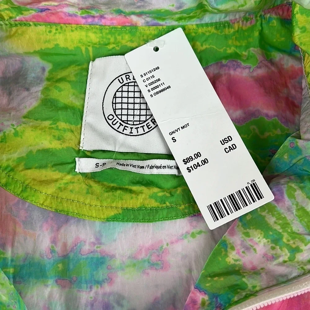 Nwt Urban Outfitters Multi Colour 2 way  Windbreaker Rain Jacket - Picture 4 of 11